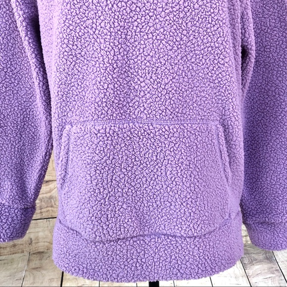 Lavender Purple Fleece Sherpa Hoodie Size XXL Kids - Picture 3 of 8